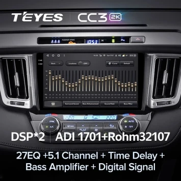 Штатная магнитола Teyes CC3 2K 360 6/128 Toyota RAV4 4 XA40 5 XA50 (2012-2018) Правый руль