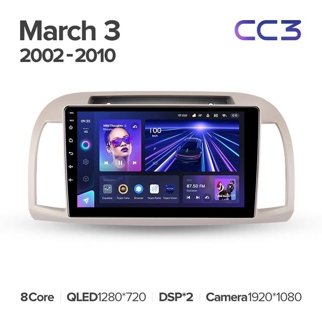 Штатная магнитола Teyes CC3 4/32 Nissan March 3 K12 (2002-2010)