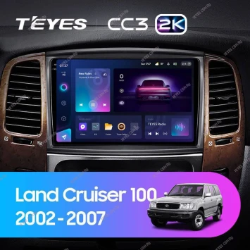 Штатная магнитола Teyes CC3 2K 6/128 Toyota Land Cruiser LC 100 / LC 105 (2002-2007) Тип-A