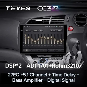Штатная магнитола Teyes CC3 2K 4/64 Honda Stream 2 (2006-2014) Правый руль