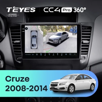 Штатная магнитола Teyes CC4 Pro 360 8/128 Chevrolet Cruze J300 (2008-2014)