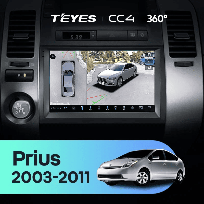 Штатная магнитола Teyes CC4 360 8/128 Toyota Prius XW20 II (2003-2011) F2