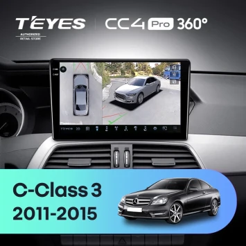 Штатная магнитола Teyes CC4 Pro 360 8/128 Mercedes-Benz C-Class W204 C204 S204 (2011-2015)