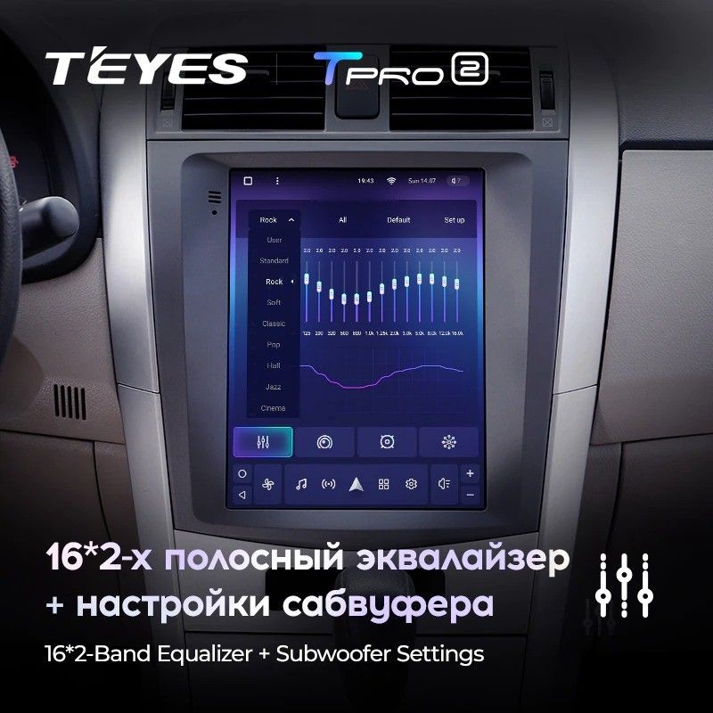 Штатная магнитола Tesla style Teyes TPRO 2 4/32 Toyota Corolla 10 E140 E150 (2006-2013)