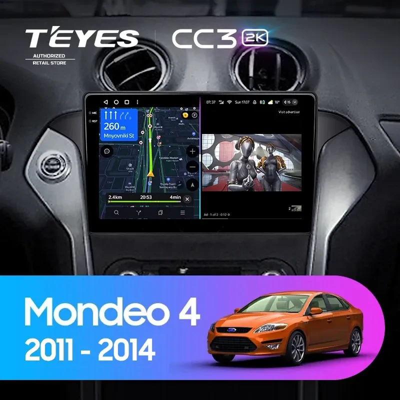 Штатная магнитола Teyes CC3 2K 360 6/128 Ford Mondeo 4 (2011-2014)