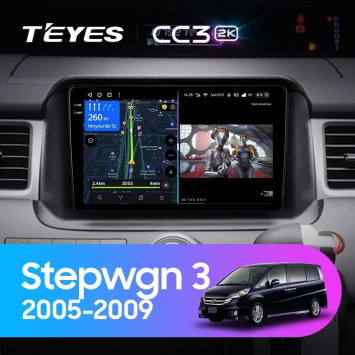Штатная магнитола Teyes CC3 2K 4/64 Honda Stepwgn 3 (2005-2009) Правый руль