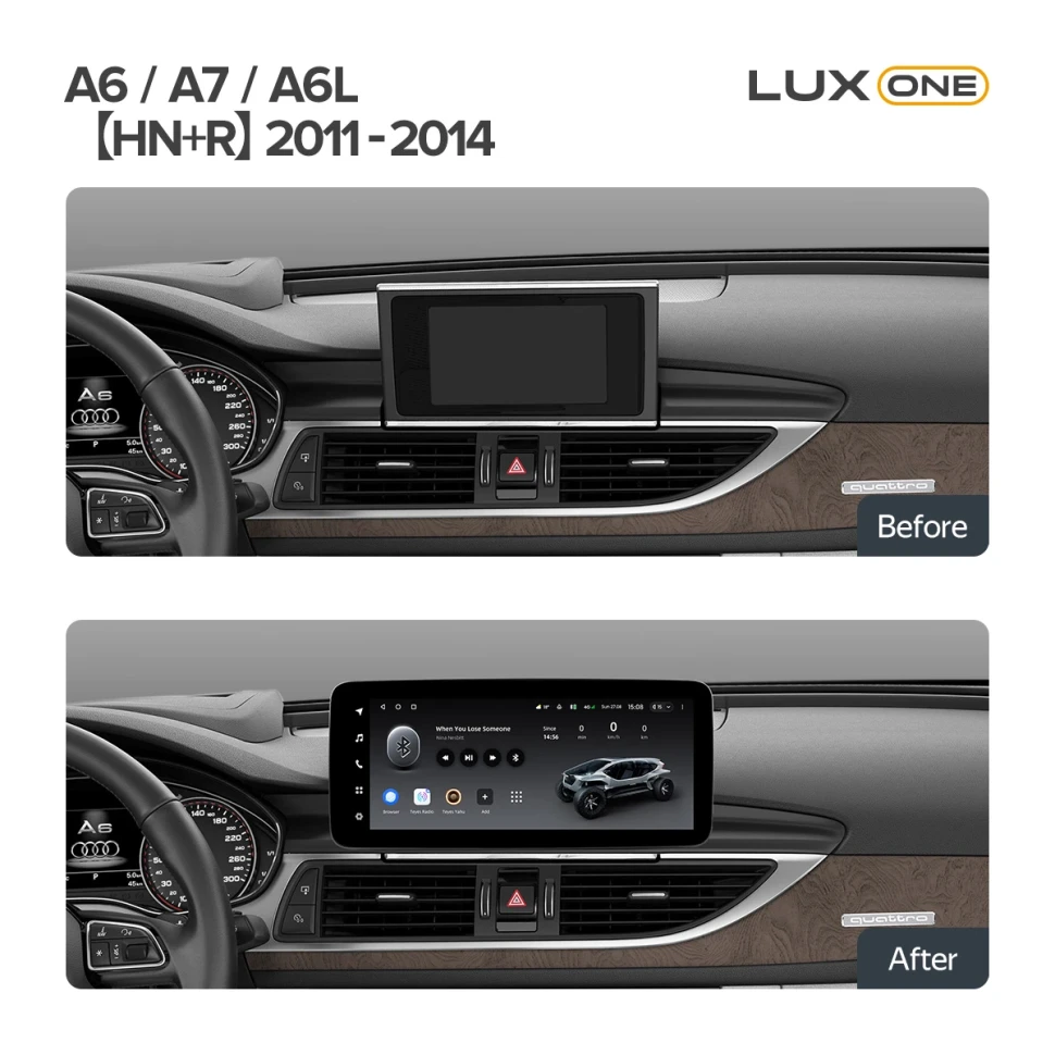 Переходная рамка Audi A6 C7 4 A7 4G A6L (HN+R System) (2011-2014) (12,3")