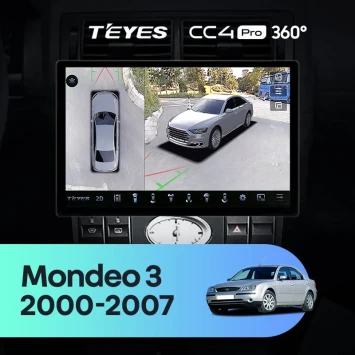 Штатная магнитола Teyes CC4 Pro 360 12/256 Ford Mondeo 3 (2000-2007) F1 (13")