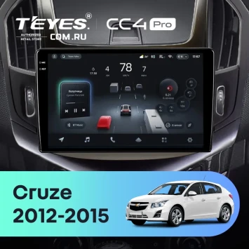 Штатная магнитола Teyes CC4 Pro 8/128 Chevrolet Cruze J300 J308 (2012-2015) F2 (черная)