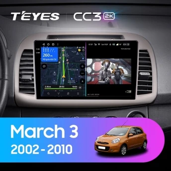 Штатная магнитола Teyes CC3 2K 4/64 Nissan March 3 K12 (2002-2010)