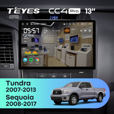 Штатная магнитола Teyes CC4 Pro 8/128 Toyota Tundra XK50 (2007-2013) (13&quot;)