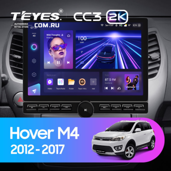 Штатная магнитола Teyes CC3 2K 6/128 Great Wall Hover M4 (2012-2017) (13&quot; с кнопками)