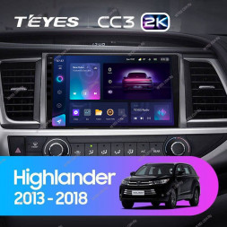 Штатная магнитола Teyes CC3 2K 4/32 Toyota Highlander 3 XU50 (2013-2018)