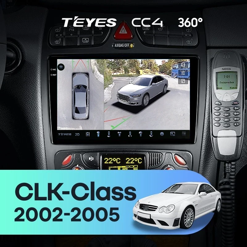 Штатная магнитола Teyes CC4 360 6/64 Mercedes-Benz CLK-Class C209 A209 (2002-2005) F2