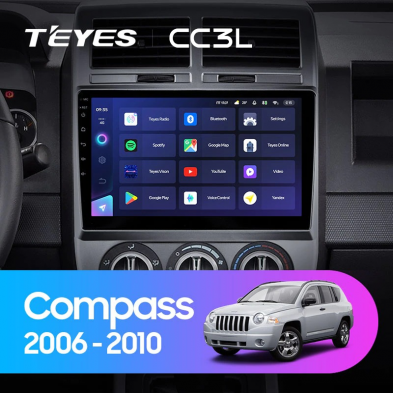 Штатная магнитола Teyes CC3L 4/64 Jeep Compass 1 MK (2006-2010)
