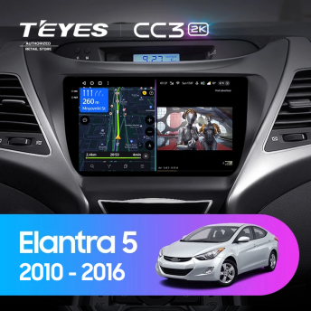 Штатная магнитола Teyes CC3 2K 6/128 Hyundai Elantra 5 JK GD MD UD (2010-2016) F1
