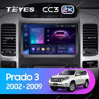 Штатная магнитола Teyes CC3 2K 6/128 Toyota Land Cruiser Prado 120 (2002-2009) F3