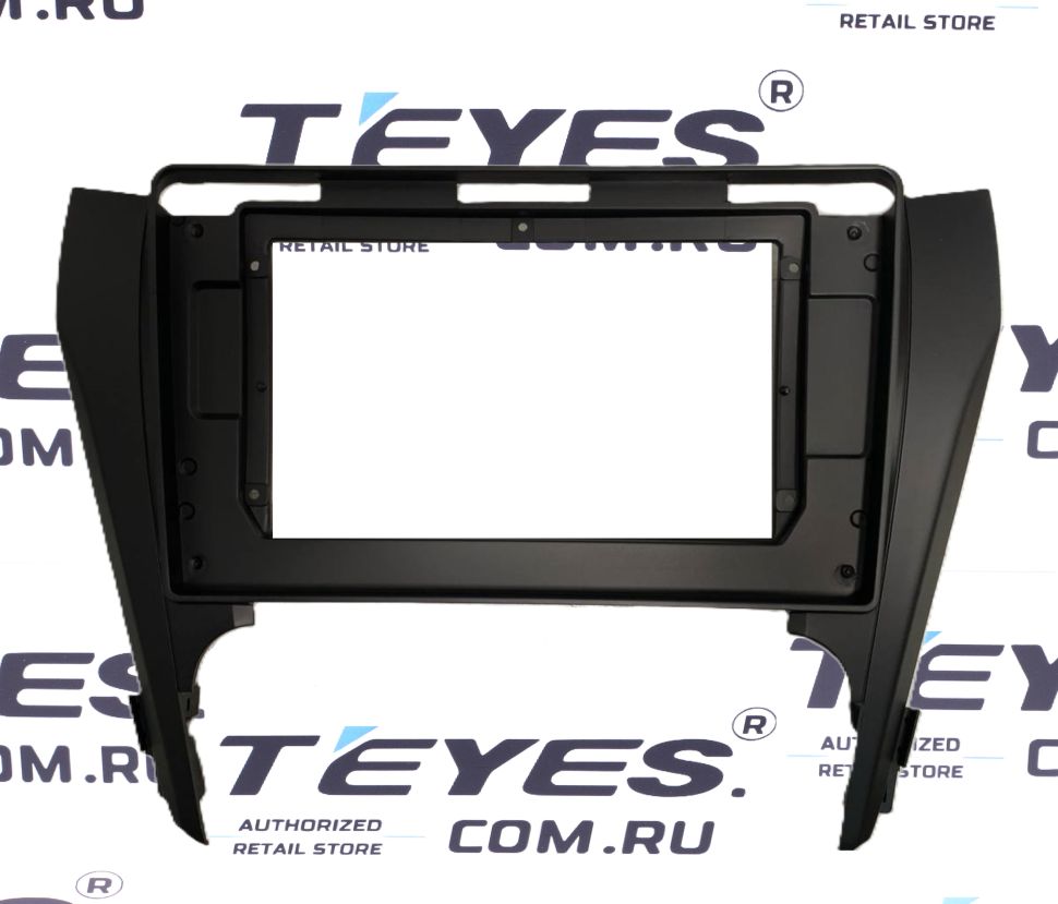 Переходная рамка Toyota Camry 7 XV 55 (2014-2017) (чёрная) (B - есть штатная камера) F2 (10&quot;)