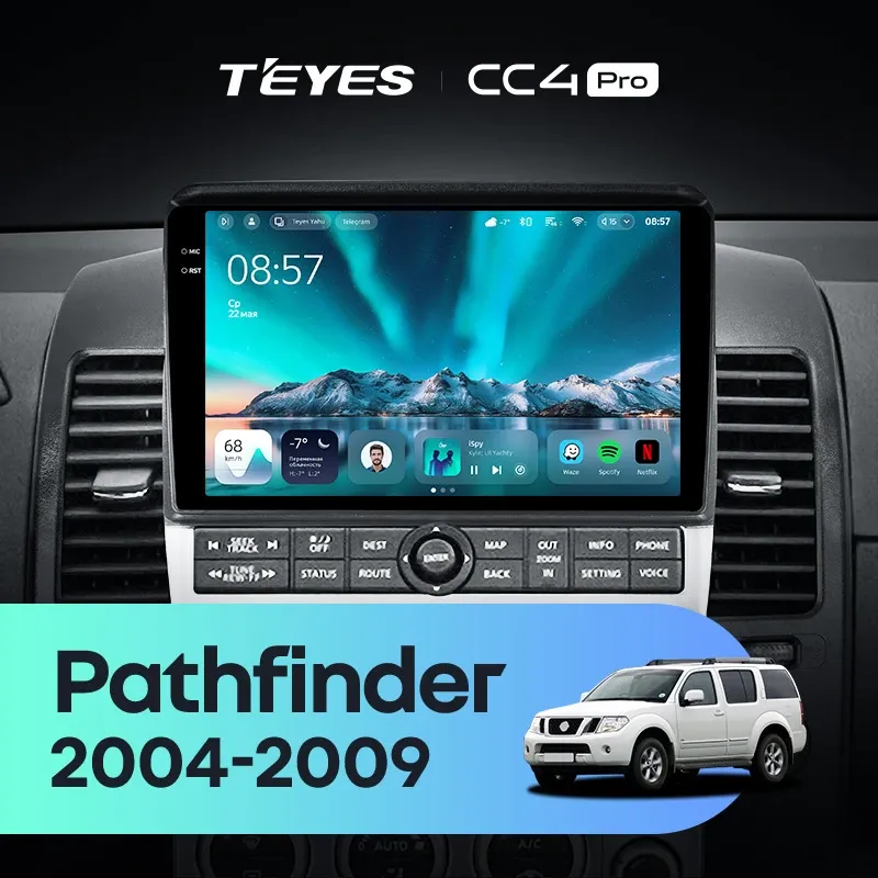 Штатная магнитола Teyes CC4 Pro 12/256 Nissan Pathfinder R51 (2004-2009) F2