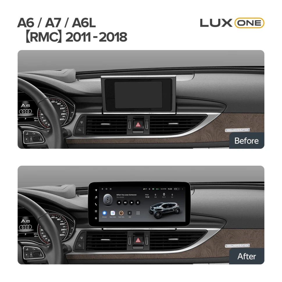 Переходная рамка Audi A6 C7 4 A7 4G A6L (RMC System) (2011-2018) (12,3")