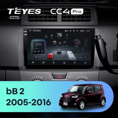 Штатная магнитола Teyes CC4 Pro 8/128 Toyota bB 2 QNC20 (2005-2016)