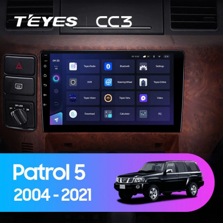 Штатная магнитола Teyes CC3 6/128 Nissan Patrol V 5 Y61 (2004-2021) Тип С