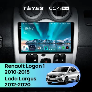 Штатная магнитола Teyes CC4 Pro 12/256 Renault Logan 1 (2010-2015)