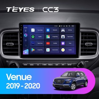 Штатная магнитола Teyes CC3 4/32 Hyundai Venue (2019-2020) Правый руль