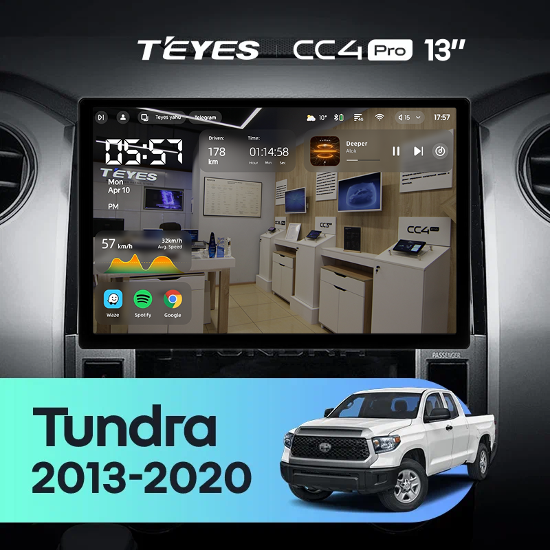 Штатная магнитола Teyes CC4 Pro 8/128 Toyota Tundra XK50 (2013-2020) (13&quot;)