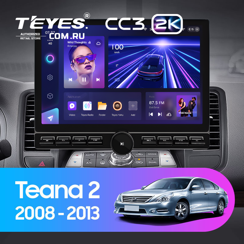 Штатная магнитола Teyes CC3 2K 6/128 Nissan Teana J32 (2008-2013) Тип-A (13&quot; с кнопками)