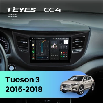 Штатная магнитола Teyes CC4 6/64 Hyundai Tucson 3 (2015-2018) Тип-B (черная)