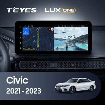 Штатная магнитола Teyes LUX ONE 360 6/128 Honda Civic FE FL (2021-2023)