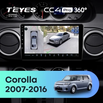 Штатная магнитола Teyes CC4 Pro 360 12/256 Toyota Corolla Rumion E150 (2007-2016)