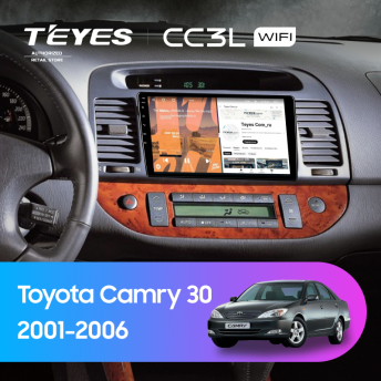 Штатная магнитола Teyes CC3L WiFi 2/32 Toyota Camry 30 (2001-2006) (черная)