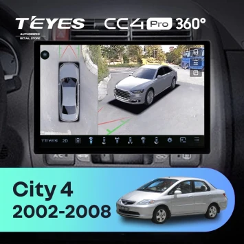 Штатная магнитола Teyes CC4 Pro 360 8/128 Honda City 4 (2002-2008) (11")