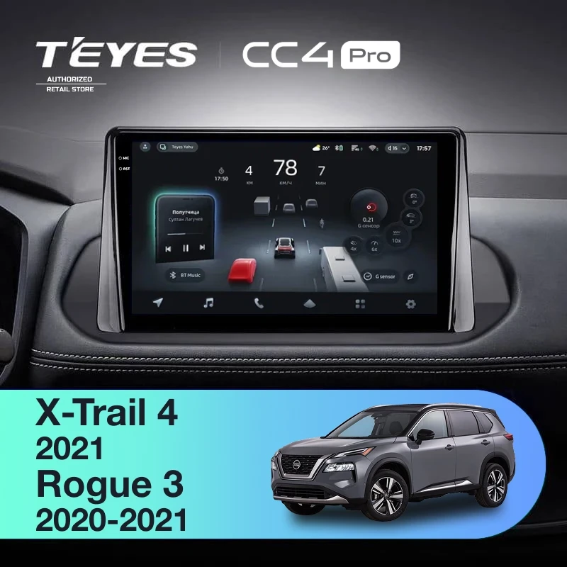 Штатная магнитола Teyes CC4 Pro 8/128 Nissan X-Trail 4 T33 2021 (0din)