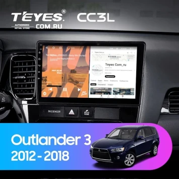 Штатная магнитола Teyes CC3L 4/64 Mitsubishi Outlander 3 (2012-2018) Тип-B