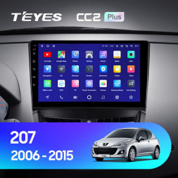 Штатная магнитола Teyes CC2 Plus 6/128 Peugeot 207 (2006-2015)