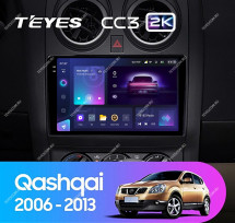 Штатная магнитола Teyes CC3 2K 6/128 Nissan Qashqai 1 J10 (2006-2013) F2