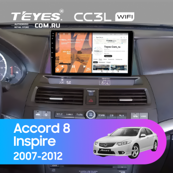 Штатная магнитола Teyes CC3L WiFi 2/32 Honda Accord 8 (USA) (2007-2012)