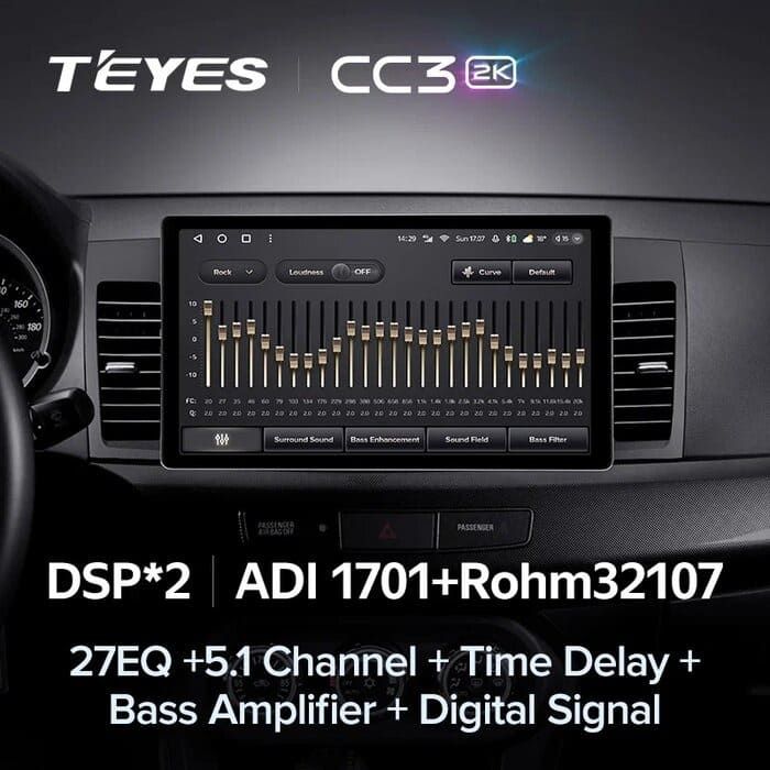 Штатная магнитола Teyes CC3 2K 6/128 Mitsubishi Lancer 10 CY (2007-2012) Тип-A (11&quot;)
