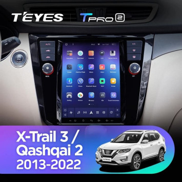 Штатная магнитола Tesla style Teyes TPRO 2 4/32 Nissan X-Trail 3 T32 (2013-2022)