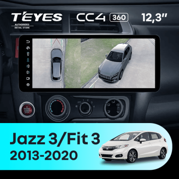 Штатная магнитола Teyes CC4 12.3" 360 6/64 Honda Fit 3 GP GK (2013-2020)