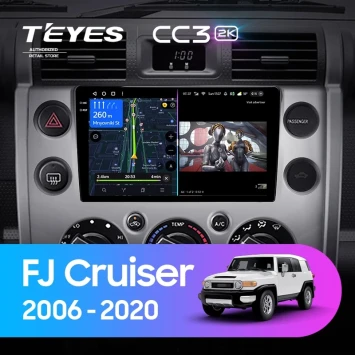 Штатная магнитола Teyes CC3 2K 360 6/128 Toyota FJ Cruiser J15 (2006-2020)