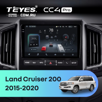Штатная магнитола Teyes CC4 Pro 12/256 Toyota Land Cruiser 200 (2015-2020) F2