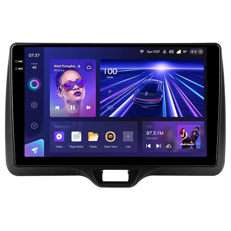 Переходная рамка Toyota Yaris Vios (2020-2023) Правый руль (10&quot;)