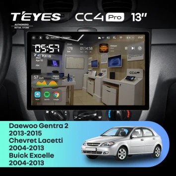 Штатная магнитола Teyes CC4 Pro 12/256 Chevrolet Lacetti J200 (2004-2013) F1 Тип-A (13")