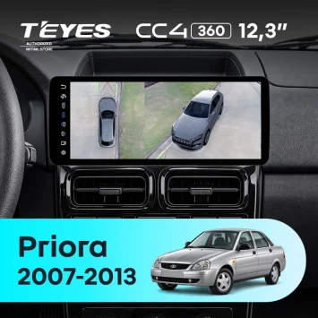 Штатная магнитола Teyes CC4 12.3" 360 6/64 LADA Priora 1 (2007-2013) F2