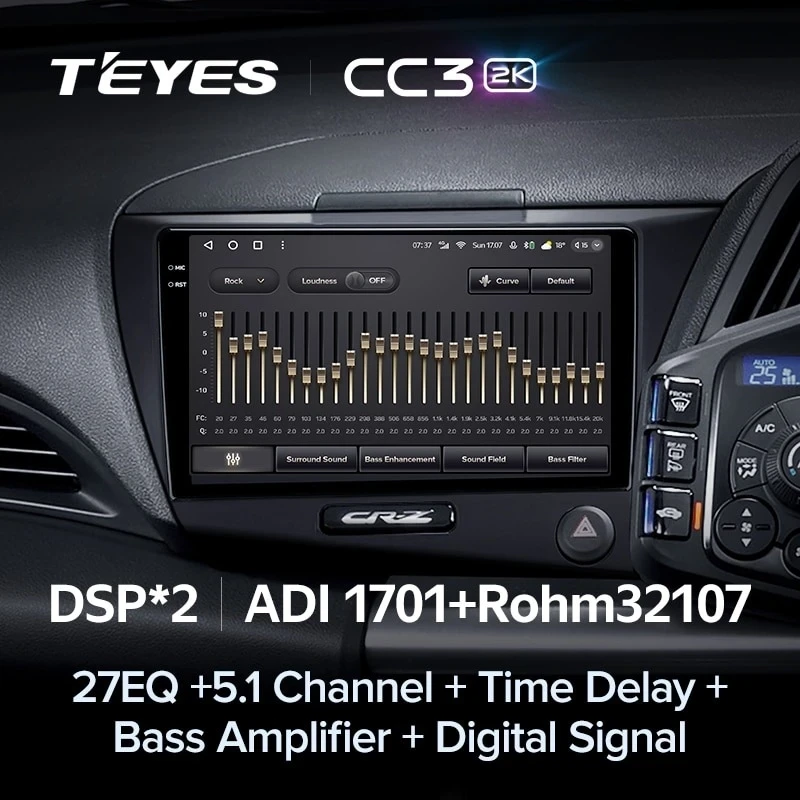 Штатная магнитола Teyes CC3 2K 6/128 Honda CR-Z 1 (2010-2016) Правый руль