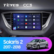 Штатная магнитола Teyes CC3 4/64 Hyundai Solaris 2 (2017-2018) Тип-B